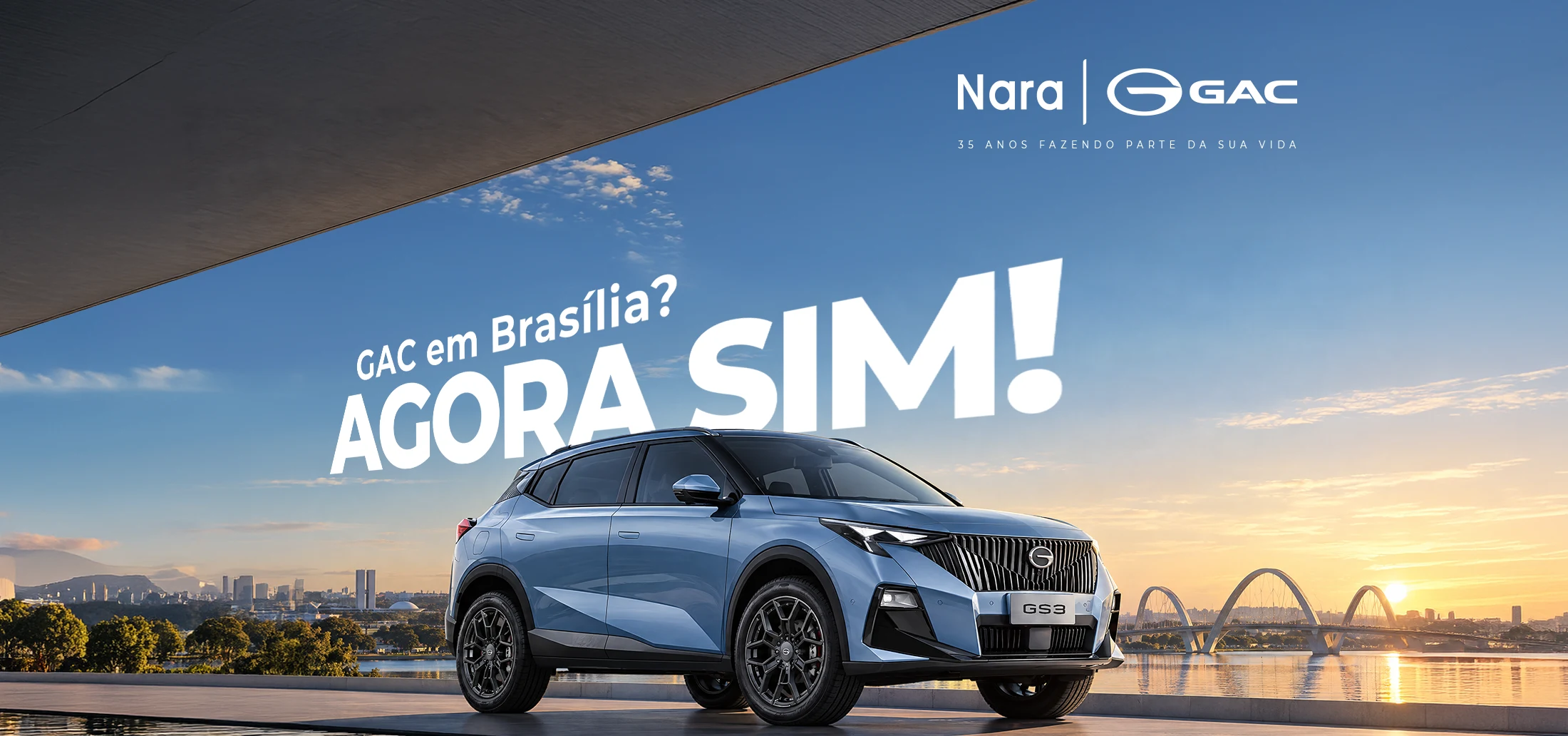 Nara GAC: GAC em Brasília? Agora sim! GS3 na Ponte JK ao pôr do sol.